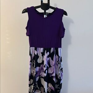 Purple Floral Maxi Dress